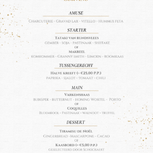 Eindejaarsmenu: Take-away